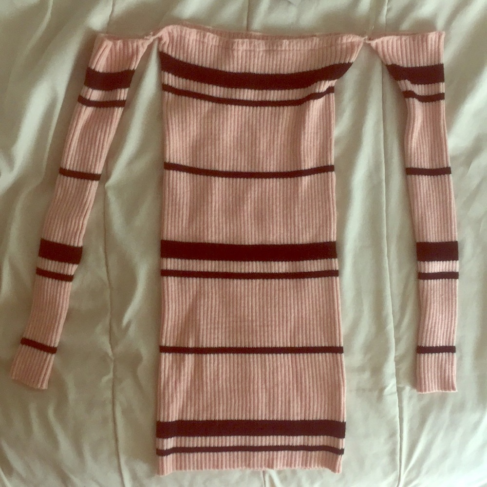 Brand new off the shoulder body con sweater dress